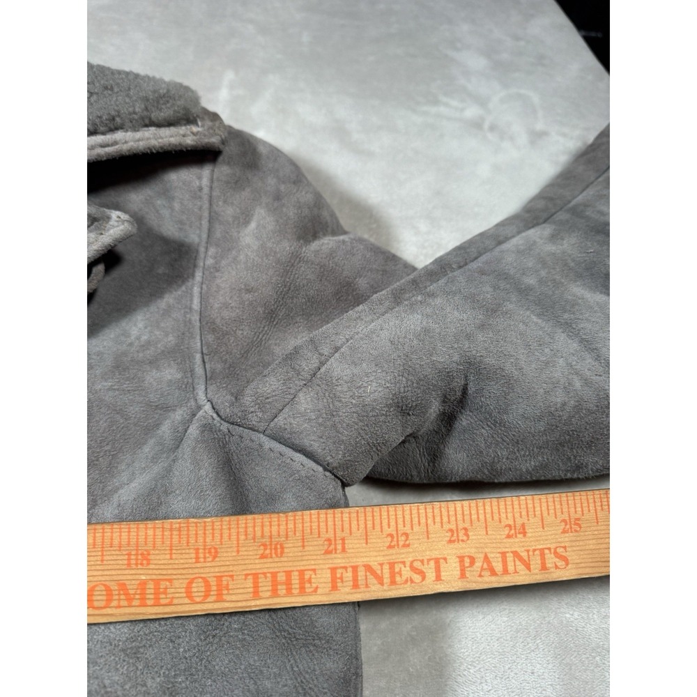 The Sheepherder Sheepskin Sherpa Coat Size S-M Gray Breckenridge Colorado - Picture 8 of 8